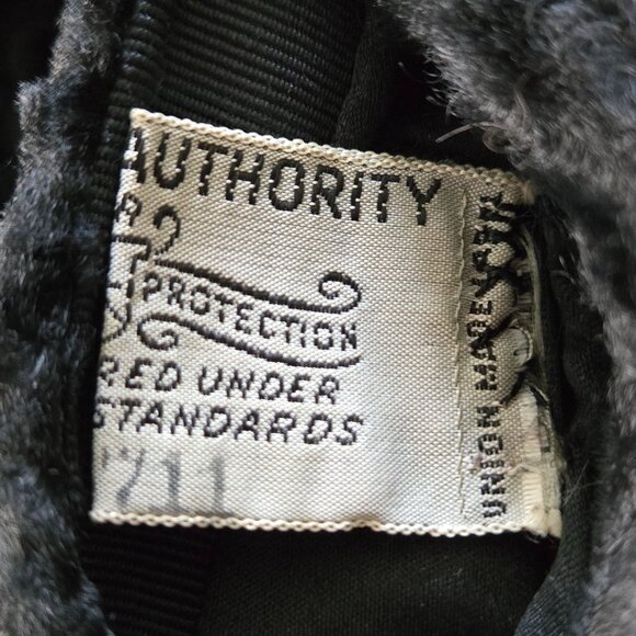 Vintage Abraham & Straus Fur Collar Coat Women's Crushed Velvet Union Made M/L - Picture 9 of 9